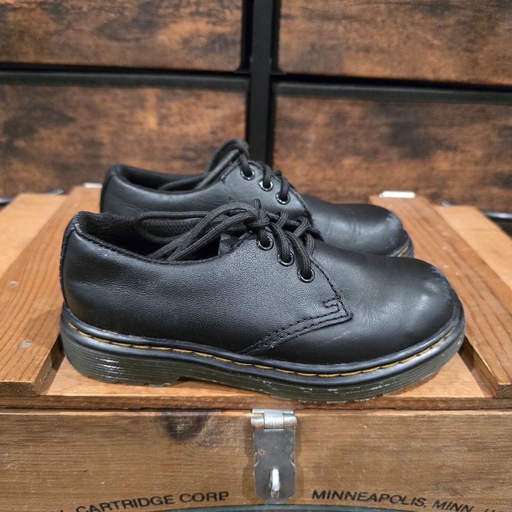 Dr Martens Size 11 Kids Junior 1461 Softy T Leather Shoes